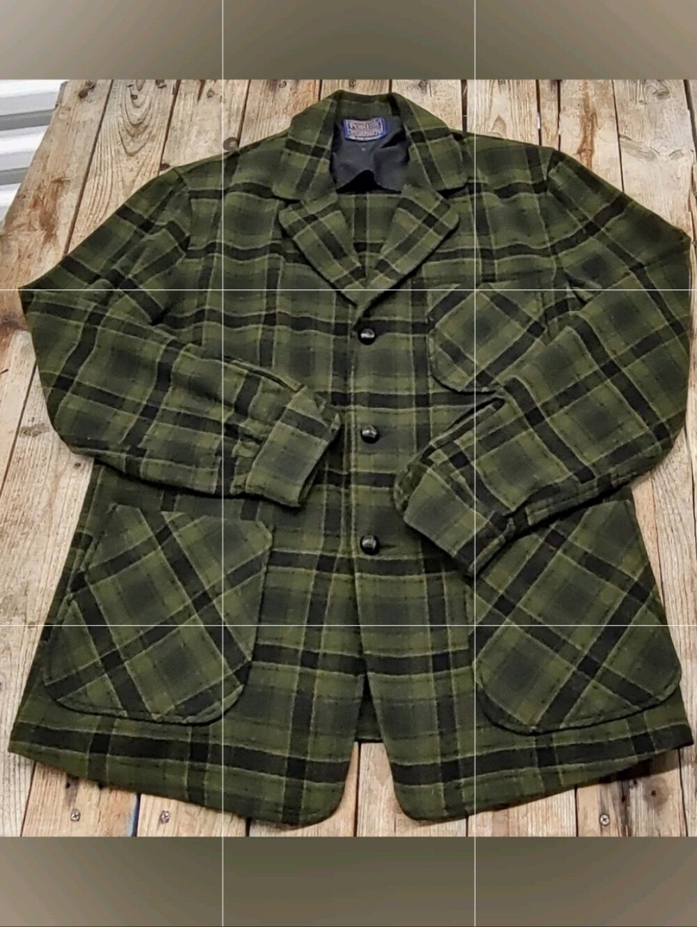 vintage '80s Pendleton Pure Virgin Wool plaid blazer  made in USA